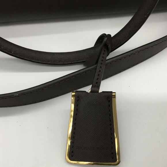 MICHAEL KORS MK Purse Coffee Brown Satchel Handbag - Picture 10 of 12